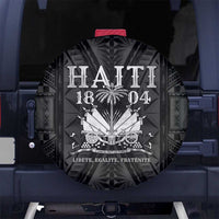 Haiti 1804 Spare Tire Cover Polynesian Silver Neg Maron LT05 - Polynesian Pride