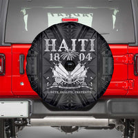 Haiti 1804 Spare Tire Cover Polynesian Silver Neg Maron LT05 - Polynesian Pride