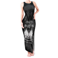 Haiti 1804 Tank Maxi Dress Polynesian Silver Neg Maron LT05 Women Silver - Polynesian Pride