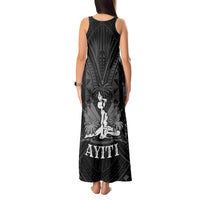 Haiti 1804 Tank Maxi Dress Polynesian Silver Neg Maron LT05 - Polynesian Pride