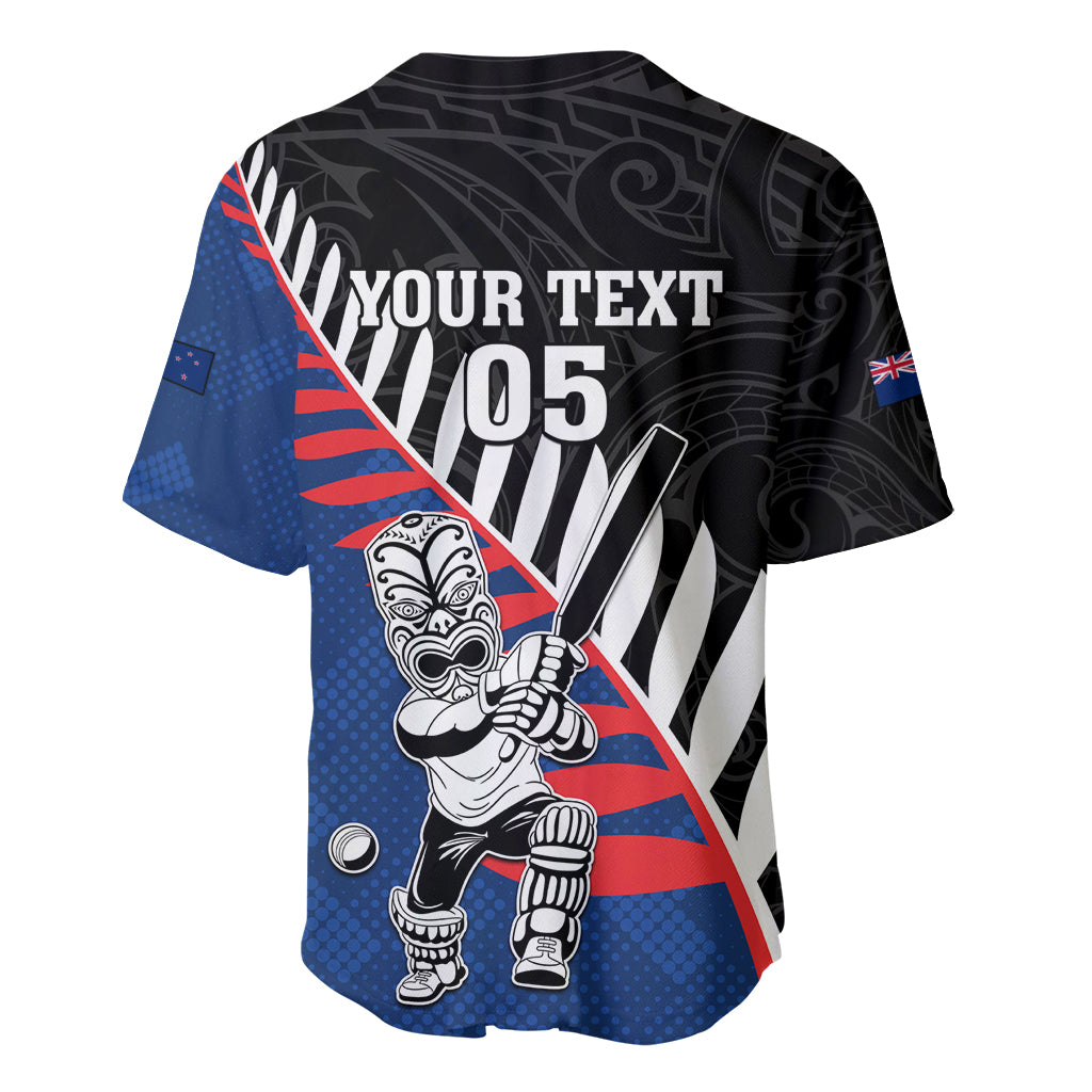 Custom New Zealand Auckland Cricket Baseball Jersey With Maori Pattern LT05 - Polynesian Pride