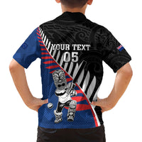 Custom New Zealand Auckland Cricket Family Matching Tank Maxi Dress and Hawaiian Shirt With Maori Pattern LT05 - Polynesian Pride