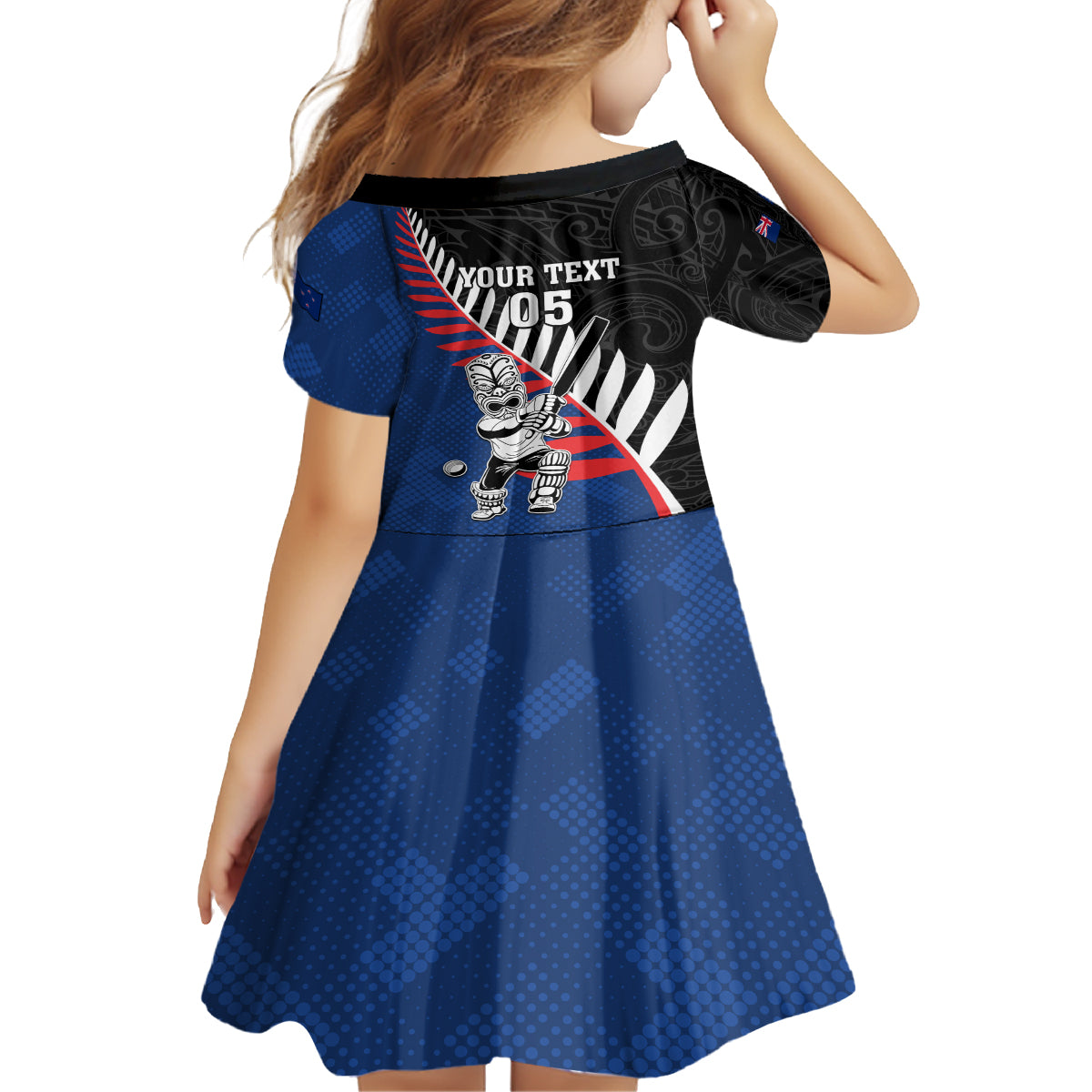 Custom New Zealand Auckland Cricket Family Matching Tank Maxi Dress and Hawaiian Shirt With Maori Pattern LT05 - Polynesian Pride