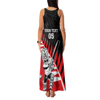 Custom New Zealand Canterbury Cricket Family Matching Tank Maxi Dress and Hawaiian Shirt With Maori Pattern LT05 - Polynesian Pride