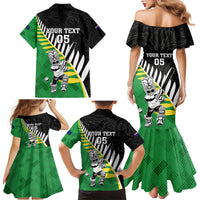 Custom New Zealand Central Districts Cricket Family Matching Mermaid Dress and Hawaiian Shirt With Maori Pattern LT05 - Polynesian Pride