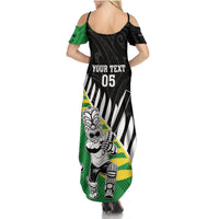 Custom New Zealand Central Districts Cricket Family Matching Summer Maxi Dress and Hawaiian Shirt With Maori Pattern LT05 - Polynesian Pride