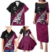 Custom New Zealand Northern Districts Cricket Family Matching Puletasi and Hawaiian Shirt With Maori Pattern LT05 - Polynesian Pride