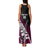 Custom New Zealand Northern Districts Cricket Family Matching Tank Maxi Dress and Hawaiian Shirt With Maori Pattern LT05 - Polynesian Pride