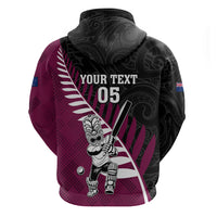 Custom New Zealand Northern Districts Cricket Zip Hoodie With Maori Pattern