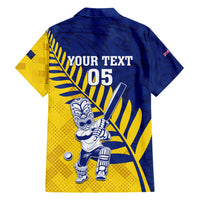 Custom New Zealand Otago Cricket Family Matching Short Sleeve Bodycon Dress and Hawaiian Shirt With Maori Pattern LT05 - Polynesian Pride