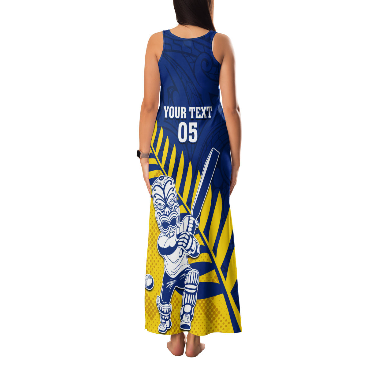 Custom New Zealand Otago Cricket Family Matching Tank Maxi Dress and Hawaiian Shirt With Maori Pattern LT05 - Polynesian Pride