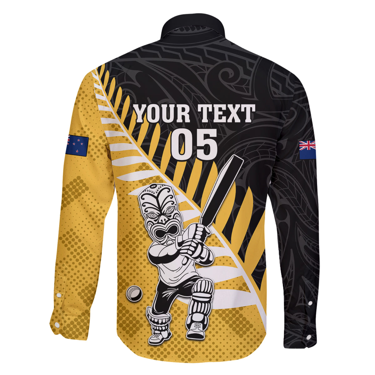 Custom New Zealand Wellington Cricket Family Matching Off The Shoulder Long Sleeve Dress and Hawaiian Shirt With Maori Pattern LT05 - Polynesian Pride