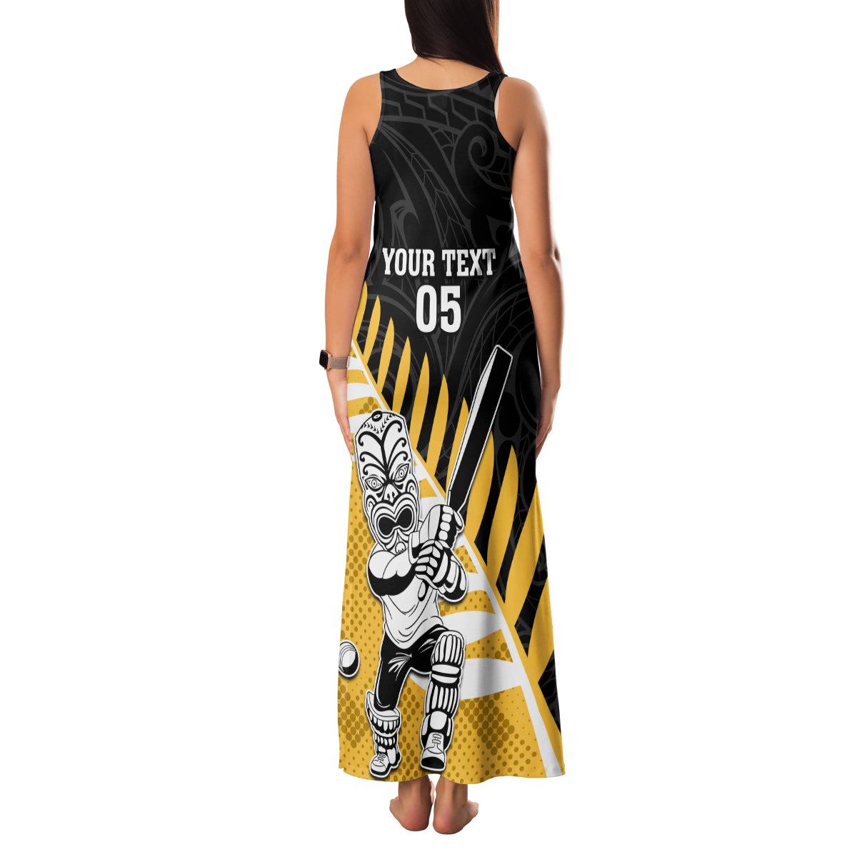 Custom New Zealand Wellington Cricket Family Matching Tank Maxi Dress and Hawaiian Shirt With Maori Pattern LT05 - Polynesian Pride
