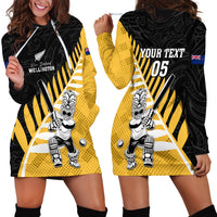 Custom New Zealand Wellington Cricket Hoodie Dress With Maori Pattern LT05 - Polynesian Pride