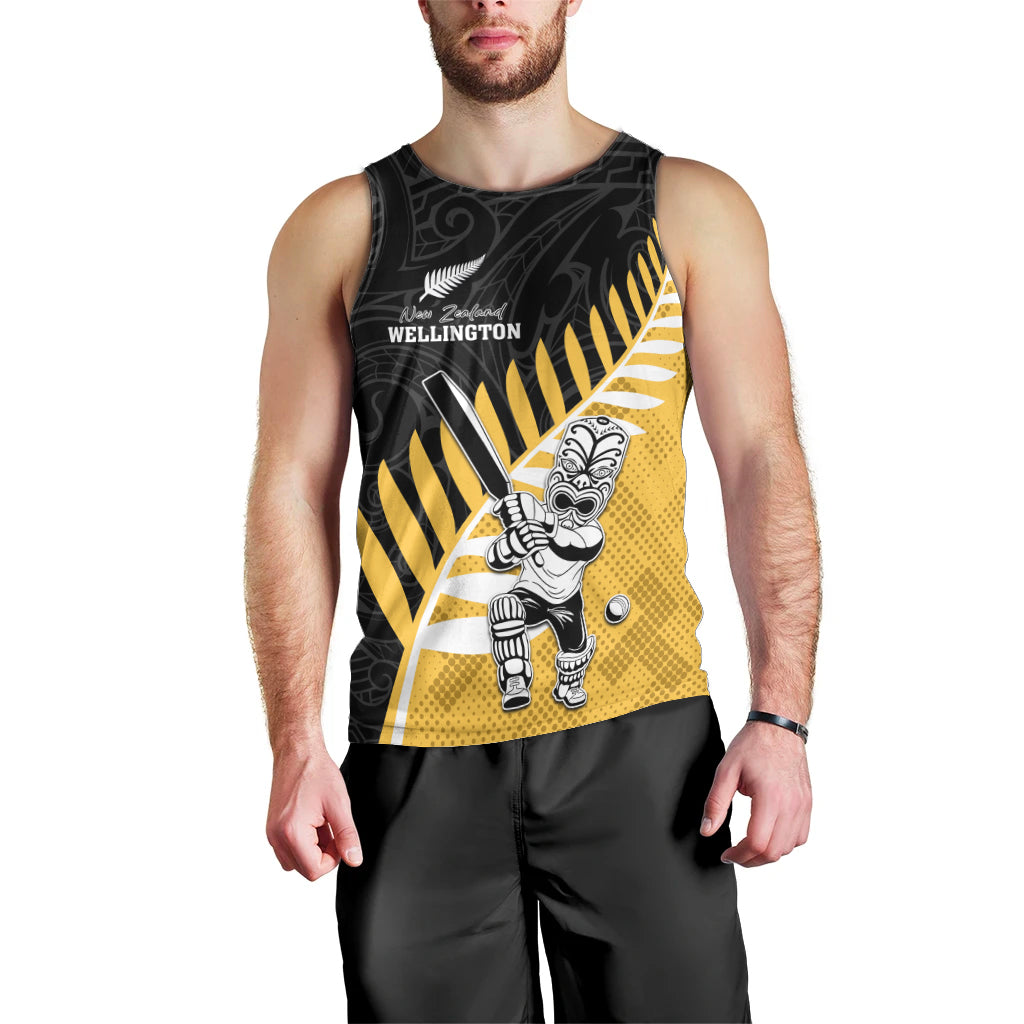 Custom New Zealand Wellington Cricket Men Tank Top With Maori Pattern LT05 - Polynesian Pride