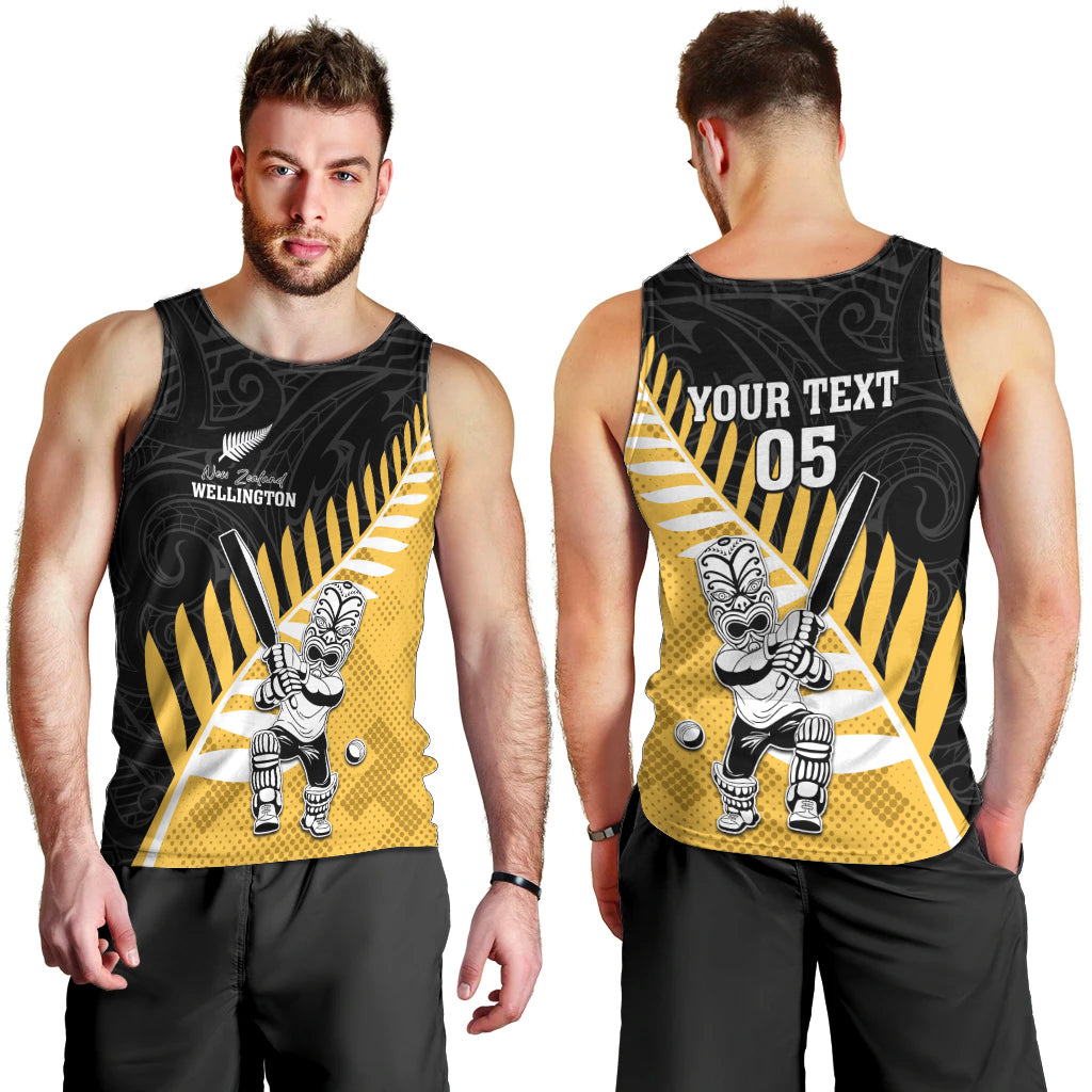 Custom New Zealand Wellington Cricket Men Tank Top With Maori Pattern LT05 - Polynesian Pride