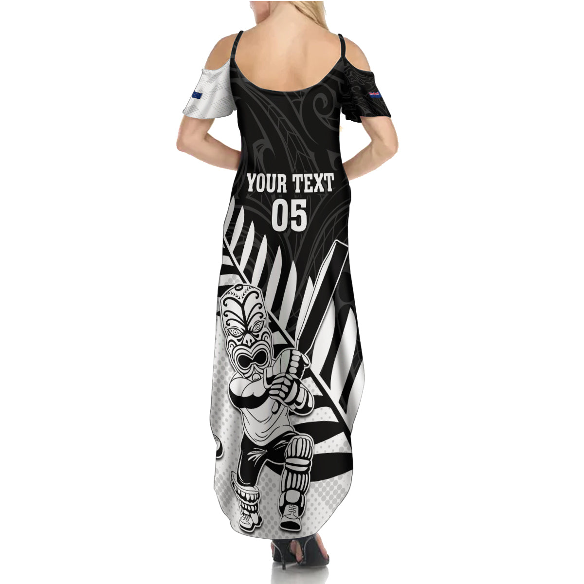 Custom New Zealand Cricket Family Matching Summer Maxi Dress and Hawaiian Shirt With Maori Pattern LT05 - Polynesian Pride