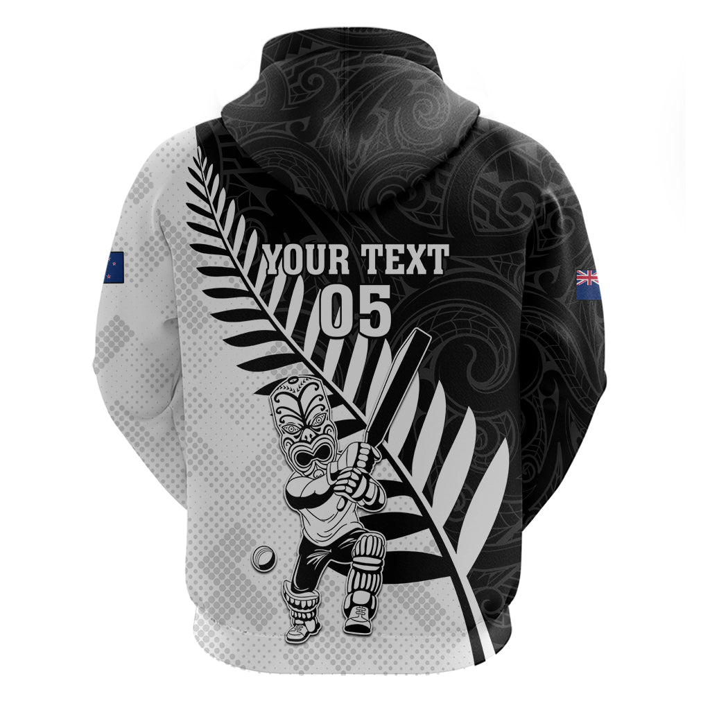 Custom New Zealand Cricket Zip Hoodie With Maori Pattern LT05 - Polynesian Pride