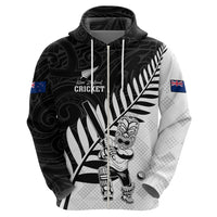 Custom New Zealand Cricket Zip Hoodie With Maori Pattern LT05 - Polynesian Pride