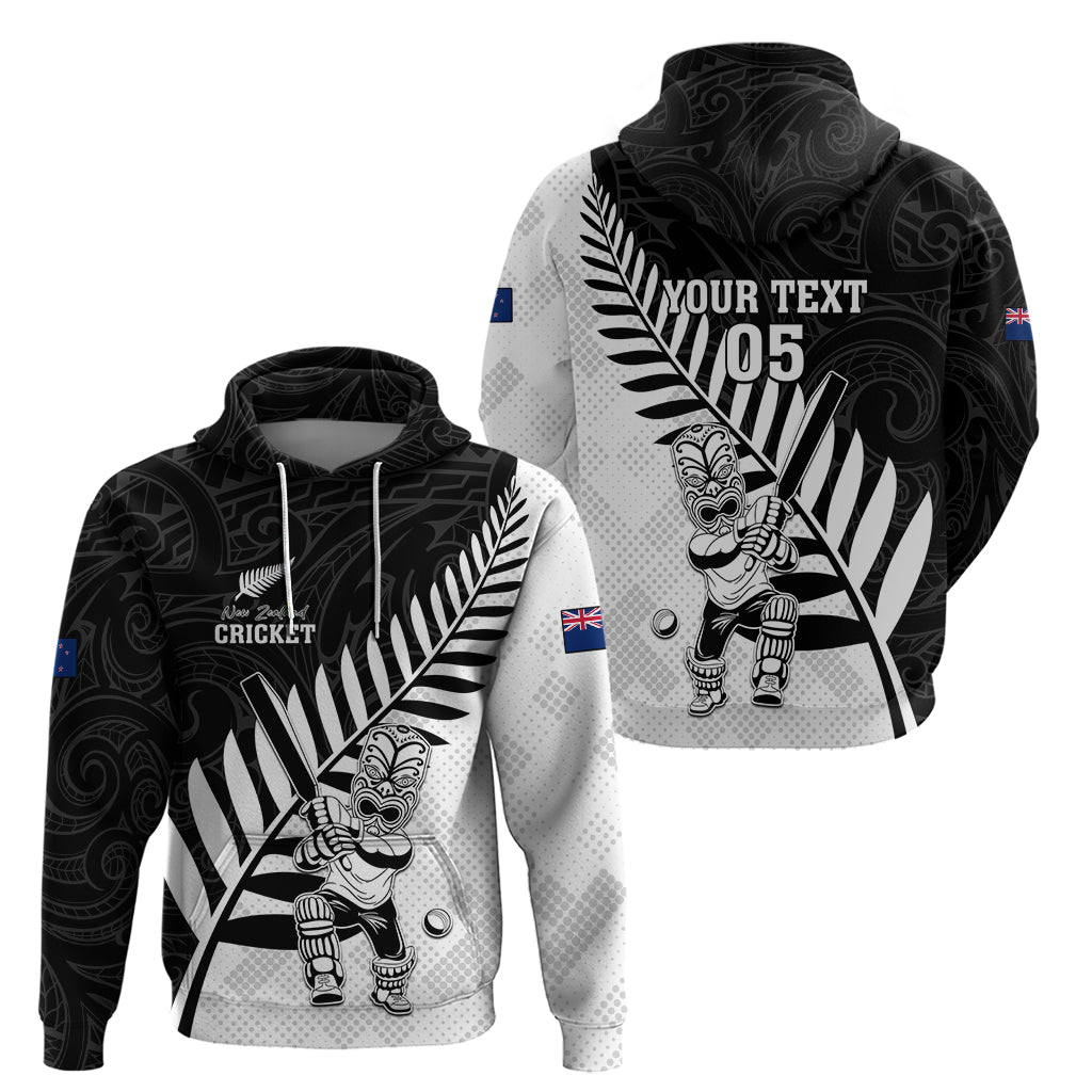 Custom New Zealand Cricket Zip Hoodie With Maori Pattern LT05 - Polynesian Pride