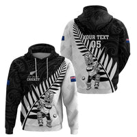 Custom New Zealand Cricket Zip Hoodie With Maori Pattern LT05 - Polynesian Pride
