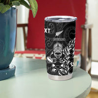 New Zealand And England Rugby Custom Tumbler Cup Maori Tiki With Red Rose Together LT05 - Polynesian Pride