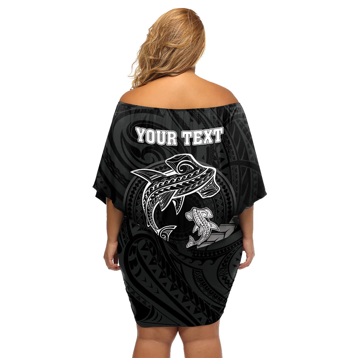 Personalised Happy Father's Day Family Matching Off Shoulder Short Dress and Hawaiian Shirt I Love You Dad Polynesian Style LT05 - Polynesian Pride