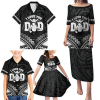 Personalised Happy Father's Day Family Matching Puletasi and Hawaiian Shirt I Love You Dad Polynesian Style LT05 - Polynesian Pride