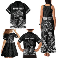 Personalised Happy Father's Day Family Matching Tank Maxi Dress and Hawaiian Shirt I Love You Dad Polynesian Style LT05 - Polynesian Pride