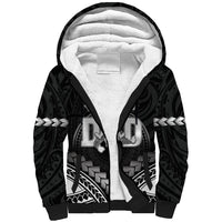 Personalised Happy Father's Day Sherpa Hoodie I Love You Dad Polynesian Style