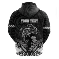 Personalised Happy Father's Day Zip Hoodie I Love You Dad Polynesian Style LT05 - Polynesian Pride