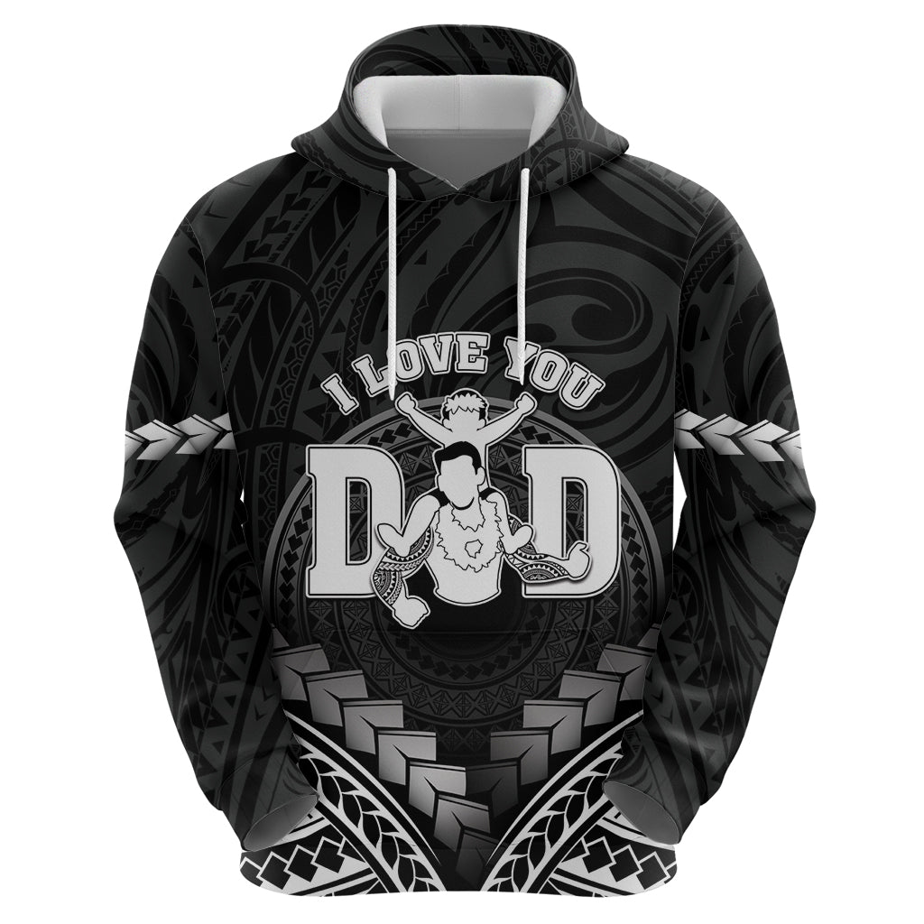 Personalised Happy Father's Day Zip Hoodie I Love You Dad Polynesian Style LT05 - Polynesian Pride