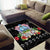 Guam Chamorro Area Rug Tribal Latte Stone With Dolphins Black