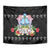 Guam Chamorro Tapestry Tribal Latte Stone With Dolphins Black