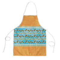 Hawaii Humuhumu Fish Maile Pikake Lei Apron Tribal Tapa Orange Version LT05 Orange - Polynesian Pride