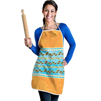 Hawaii Humuhumu Fish Maile Pikake Lei Apron Tribal Tapa Orange Version LT05 - Polynesian Pride