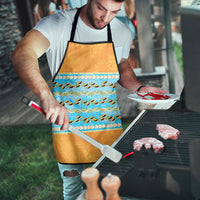 Hawaii Humuhumu Fish Maile Pikake Lei Apron Tribal Tapa Orange Version LT05 - Polynesian Pride