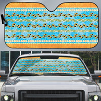 Hawaii Humuhumu Fish Maile Pikake Lei Auto Sun Shade Tribal Tapa Orange Version LT05 Orange - Polynesian Pride