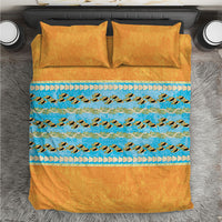 Hawaii Humuhumu Fish Maile Pikake Lei Bedding Set Tribal Tapa Orange Version LT05 Orange - Polynesian Pride
