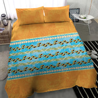 Hawaii Humuhumu Fish Maile Pikake Lei Bedding Set Tribal Tapa Orange Version LT05 - Polynesian Pride