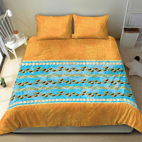 Hawaii Humuhumu Fish Maile Pikake Lei Bedding Set Tribal Tapa Orange Version LT05 - Polynesian Pride