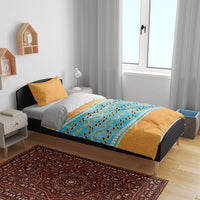 Hawaii Humuhumu Fish Maile Pikake Lei Bedding Set Tribal Tapa Orange Version LT05 - Polynesian Pride