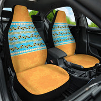 Hawaii Humuhumu Fish Maile Pikake Lei Car Seat Cover Tribal Tapa Orange Version LT05 One Size Orange - Polynesian Pride