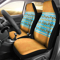 Hawaii Humuhumu Fish Maile Pikake Lei Car Seat Cover Tribal Tapa Orange Version LT05 - Polynesian Pride