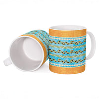 Hawaii Humuhumu Fish Maile Pikake Lei Ceramic Mug Tribal Tapa Orange Version LT05 - Polynesian Pride