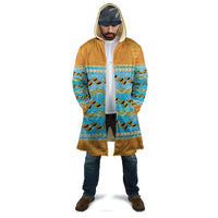 Hawaii Humuhumu Fish Maile Pikake Lei Cloak Tribal Tapa Orange Version LT05 - Polynesian Pride