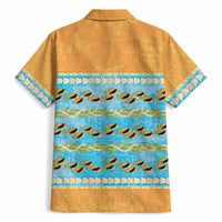 Hawaii Humuhumu Fish Maile Pikake Lei Hawaiian Shirt Tribal Tapa Orange Version LT05 - Polynesian Pride