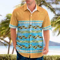 Hawaii Humuhumu Fish Maile Pikake Lei Hawaiian Shirt Tribal Tapa Orange Version LT05 - Polynesian Pride