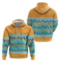 Hawaii Humuhumu Fish Maile Pikake Lei Hoodie Tribal Tapa Orange Version LT05 - Polynesian Pride