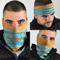 Hawaii Humuhumu Fish Maile Pikake Lei Neck Gaiter Tribal Tapa Orange Version LT05 - Polynesian Pride